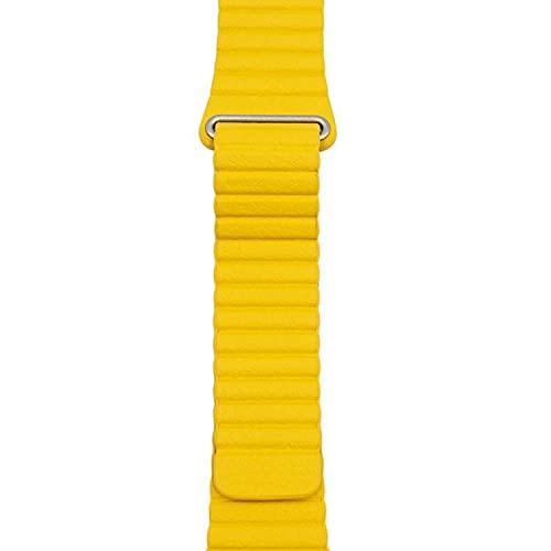 iGuard by Porodo Leather Watch Band for Apple Watch 44mm / 42mm - Yellow