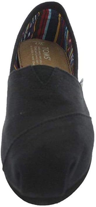 TOMS Baby Boys' Brushed Denim Youth Aliso Vulcanized Espadrilles, Black  TOMS   