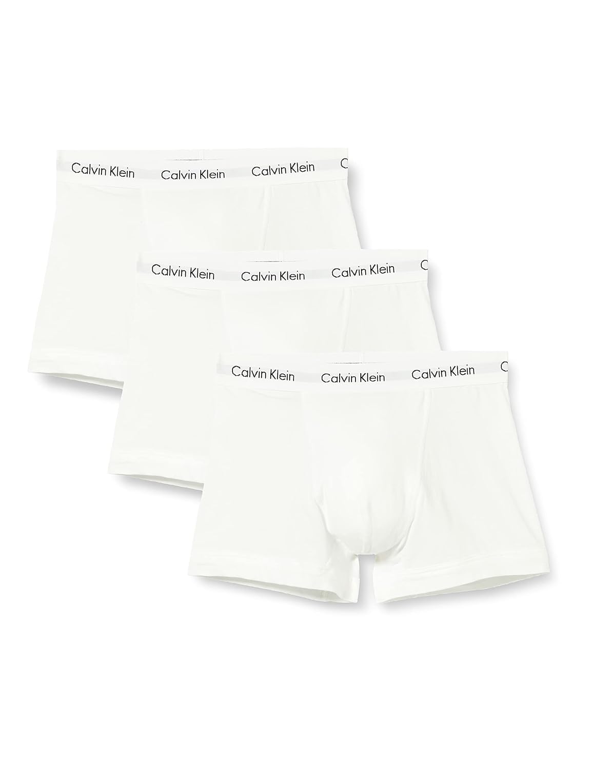 Calvin Klein Men's 3P Low Rise Trunks (pack of 3) , WHITE , XS