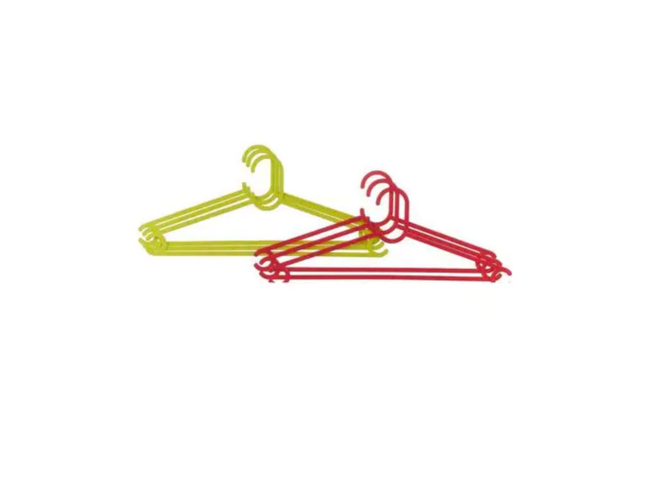 Rozenbal Plastic Hangers - Multicolor, Set of 6