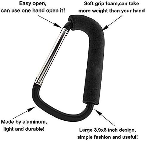 Stroller Shopping Bag Hook - Aluminum Carabiner