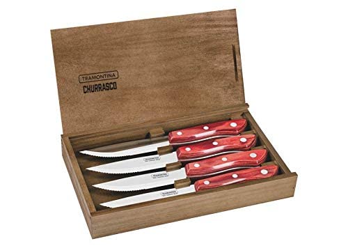 Tramontina BUENO 4-Piece Steak Knife Set - Red