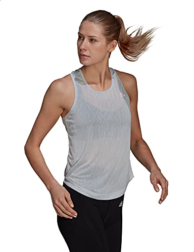 Adidas Designed To Move Front Logo Round Hem Dancing Tank Top for Women XL, Halo Blue, XL