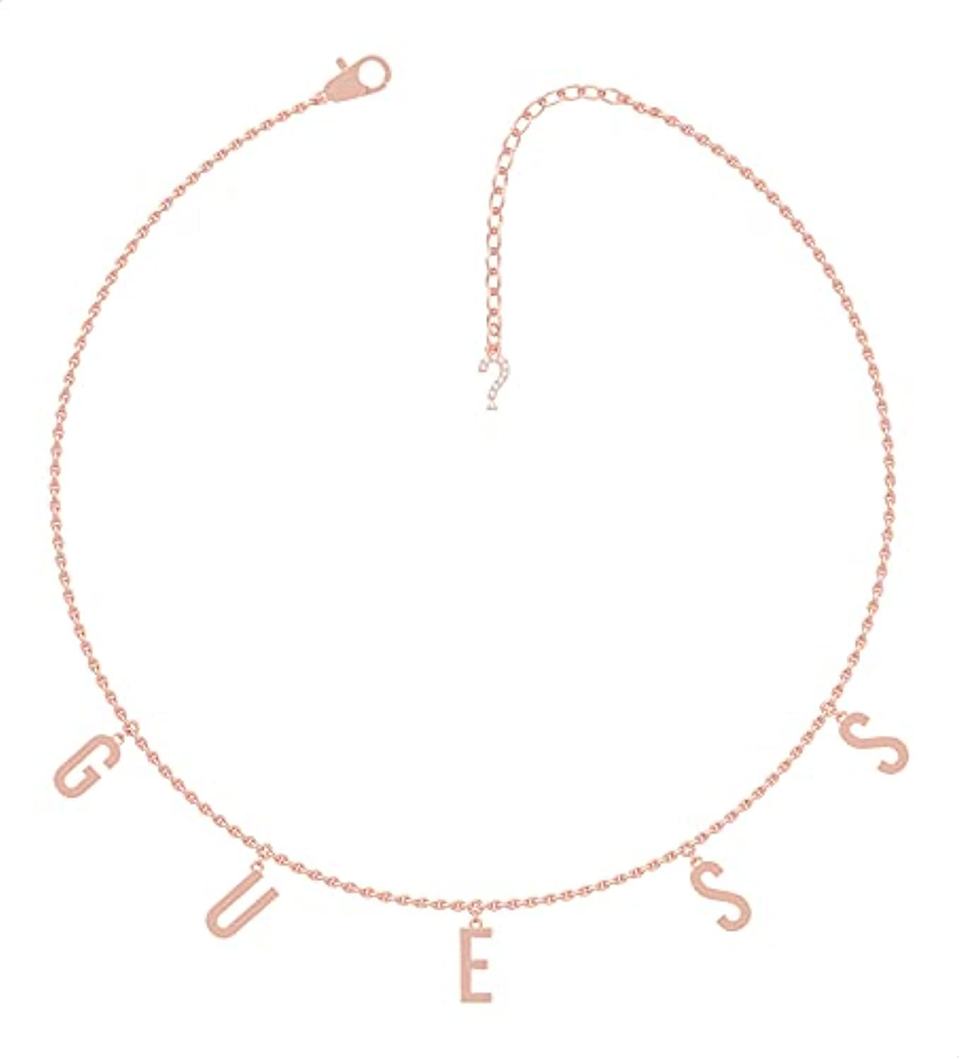 Guess UBN20002 Stainless Steel Embellished Letters Necklace