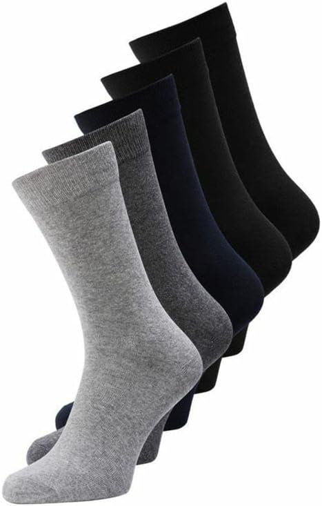 Jack & Jones Men's Jens 5-Pack Socks (pack of 5).Grey/Black