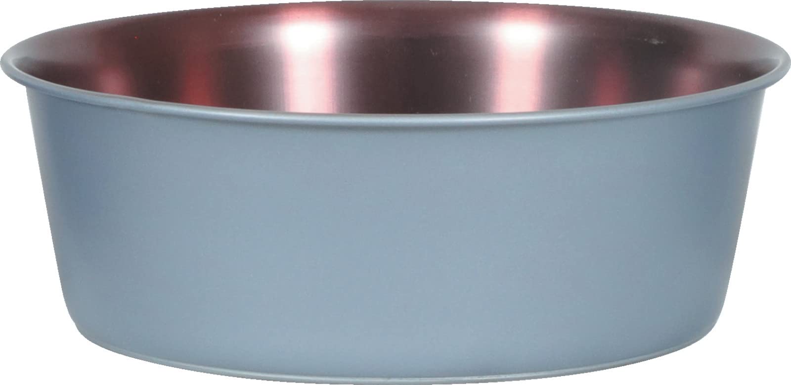 Zolux Stainless Steel Non-Slip Dog Bowl, 2.7 Liter Capacity, Multicolor