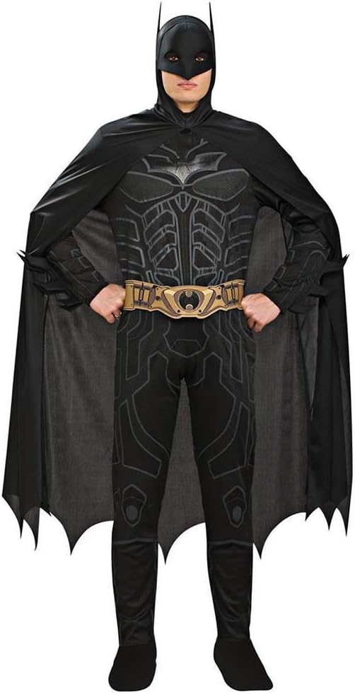 Rubie's Batman: The Dark Knight Trilogy Adult Batman Costume, Black, One size