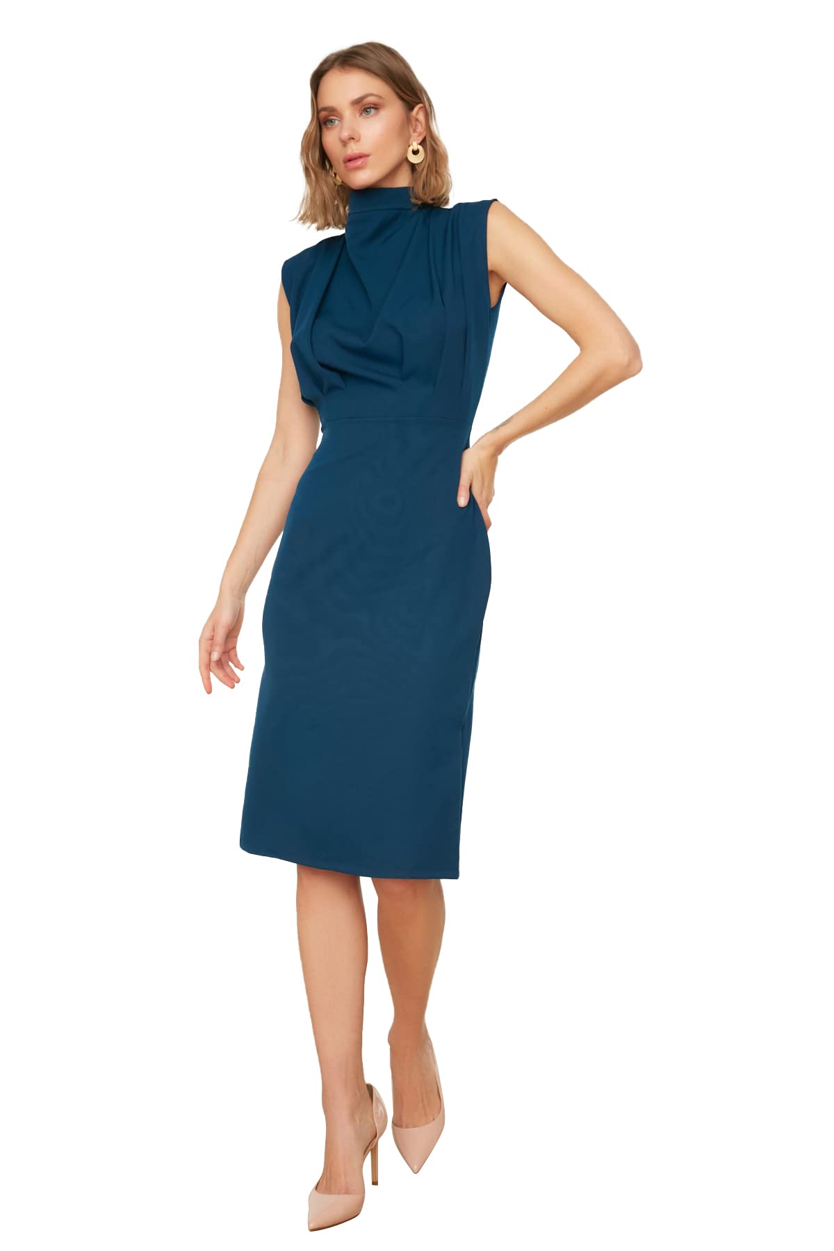 Trendyol womens Steep collar dress Business Casual Dress  Trendyol   