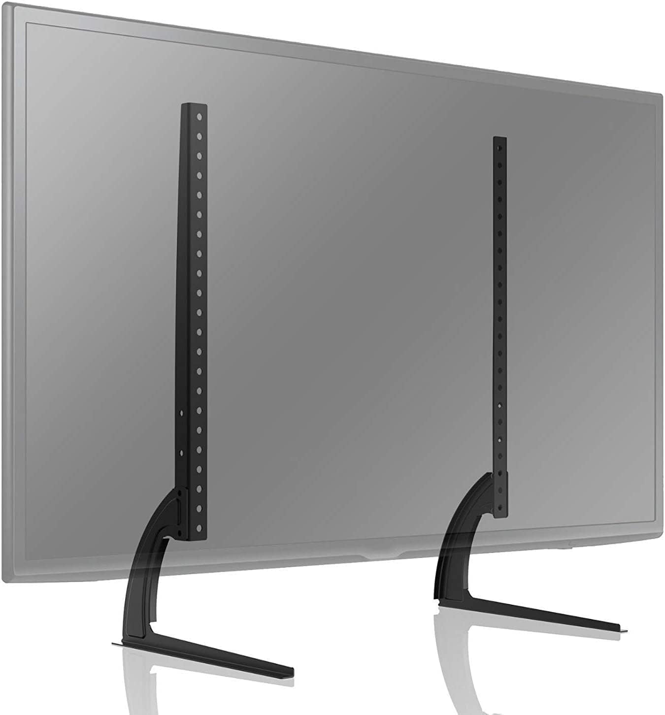 BEETEC Universal Tabletop TV Stand for 32 to 75 Inch Screens with Height Adjustment - 77 lbs Capacity, Black