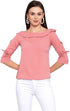 Krave Womens Pink Printed Top