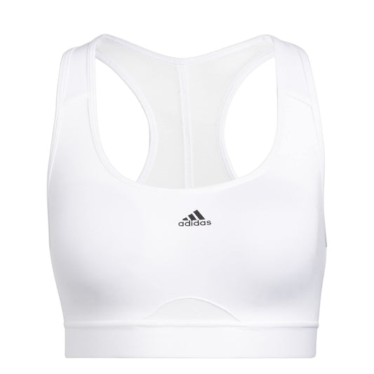 Adidas PWR MS PD WHITE TRAINING WORKOUT BRA - MEDIUM SUPPORT HC7849 for Women white size XLDD