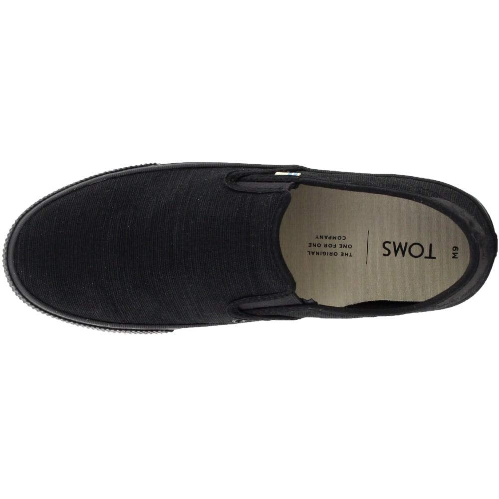 TOMS Canvas Men's Baja Slip On Shoes - Black - 10015000