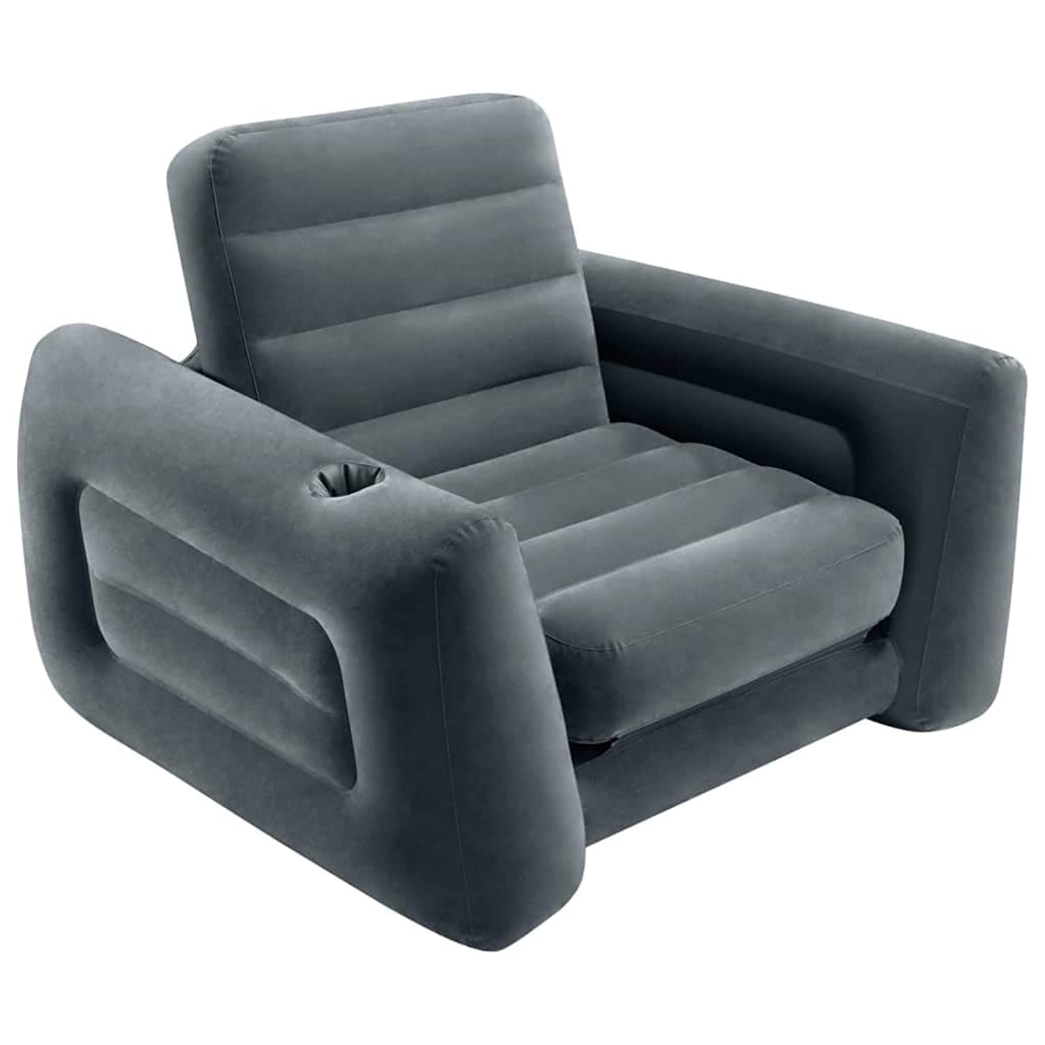 Intex armchair sofa bed inflatable single grey 66551np-66551