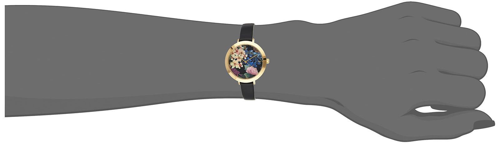 Ted Baker Ammy Floral Women's Analog Watch - 37.5mm - Gold/Black - 3-Hand SST