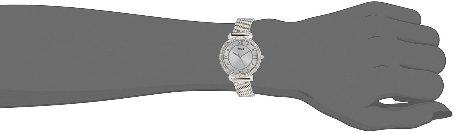 GUESS Women's Quartz Analog Watch - 34 mm - Silver - W1289L1