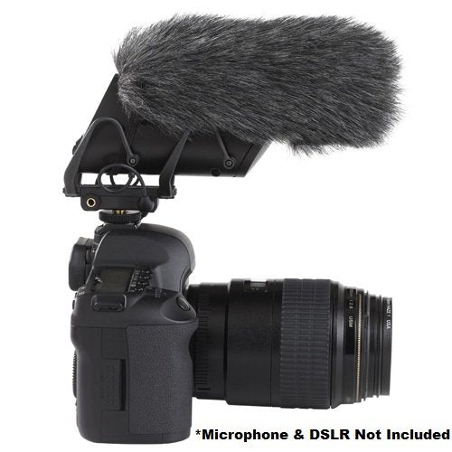 Shure A83-FUR Windjammer, Ideal for Lenshooper VP83 & VP83F Microphones, Noise Reduction, Professional Recording Equipment, Black  Shure   