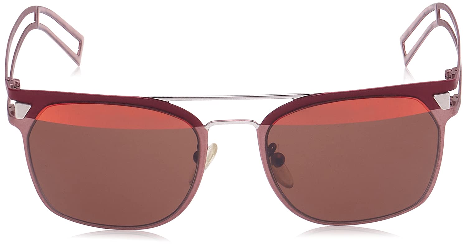 POLICE Mirror-Lens Side-Logo Square Shape Sunglasses for Kids - Brown