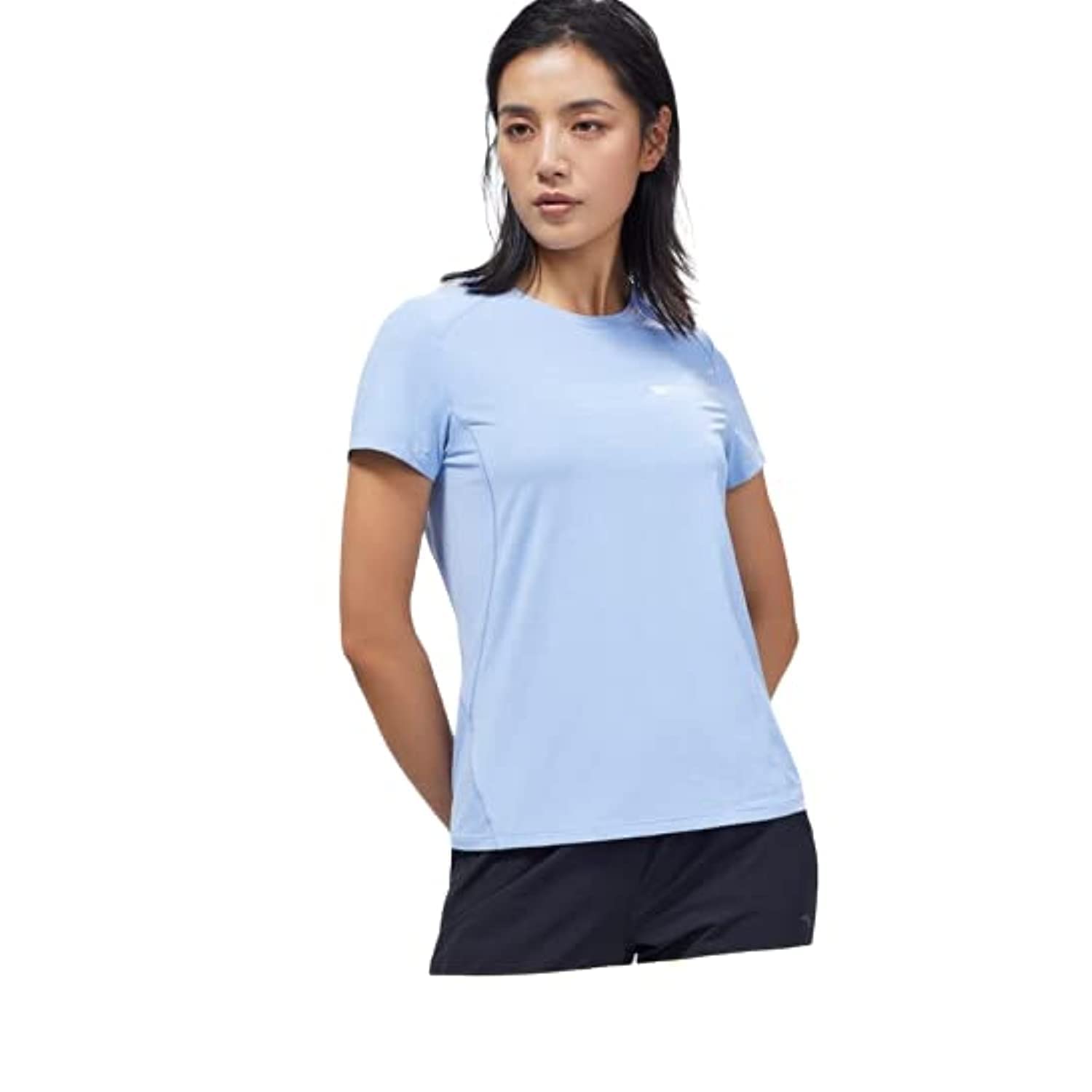 ANTA SS TEE For WOMEN, LVNDR BLU HTHR GRY, L, LVNDR BLU HTHR GRY, L