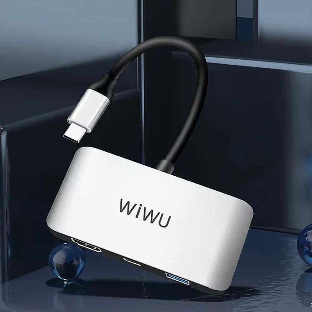 WIWU Alpha 3 In 1 USB-C Hub C2H, Gray  ‎WiWU   