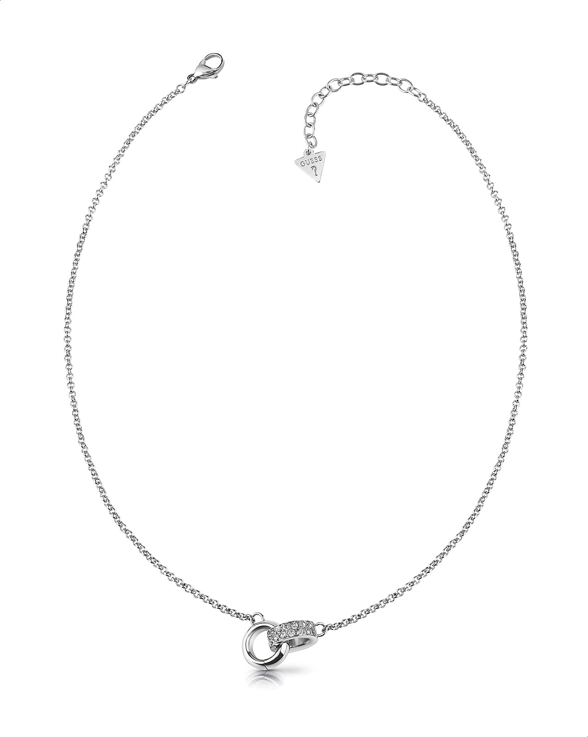 GUESS Embrace Crystal Link Necklace UBN78055