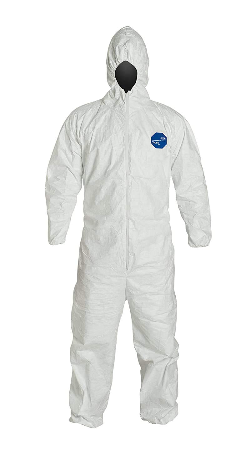 Tyvek TY127 Disposable Suit by Dupont with Elastic Wrists, Ankles and Hood  My   