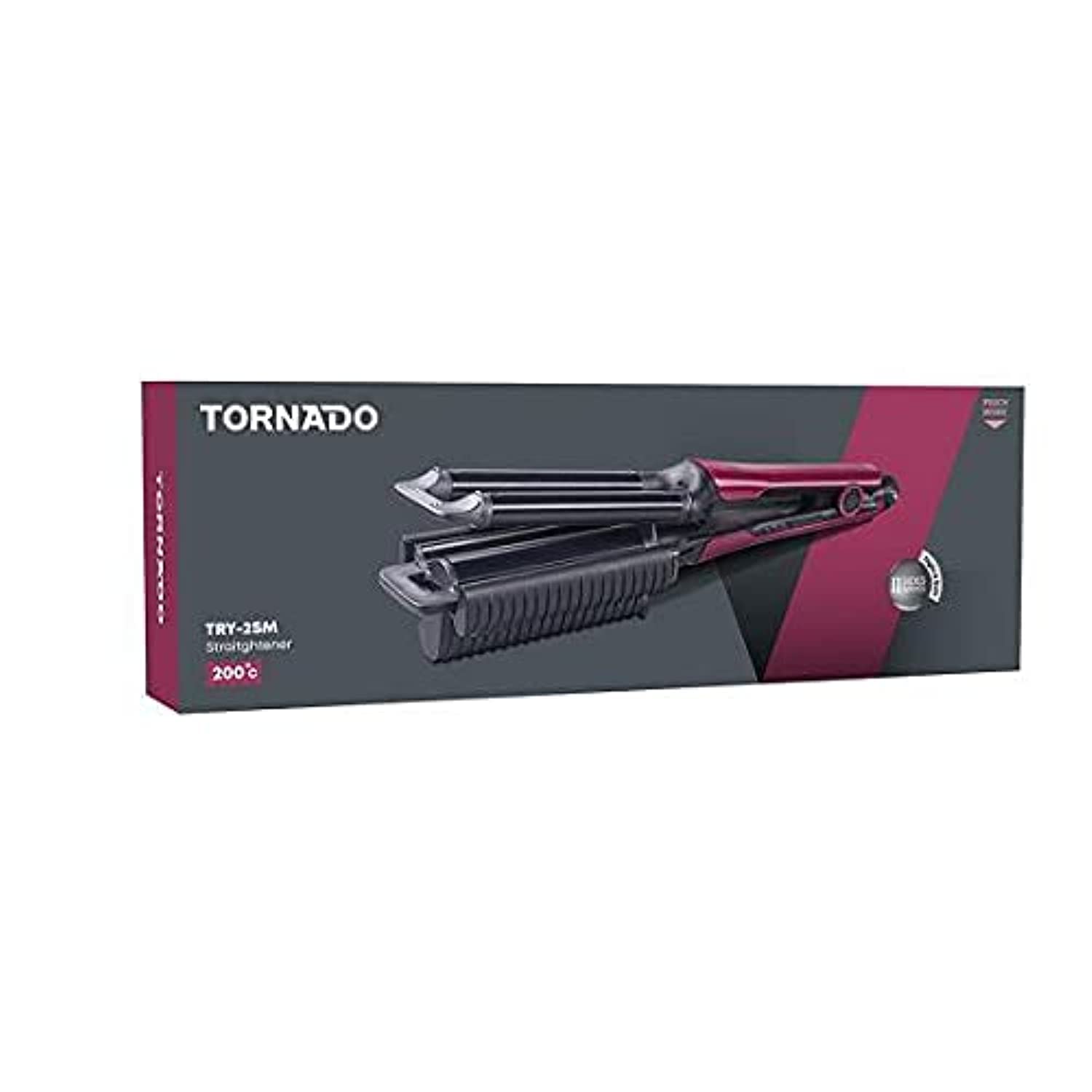 Tornado TRY-25M Curling Iron Ceramic plates