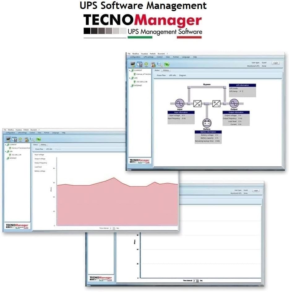 Tecnoware UPS ERA PLUS 1200 - 1200 VA, 20-30 Min Backup Time, AVR Stabilization