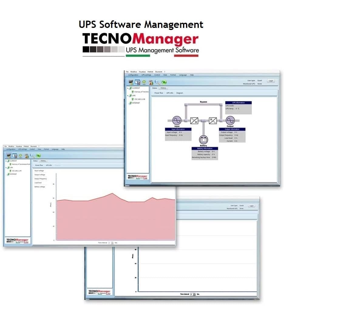 Tecnoware UPS ERA PLUS 1200 - 1200 VA, 20-30 Min Backup Time, AVR Stabilization