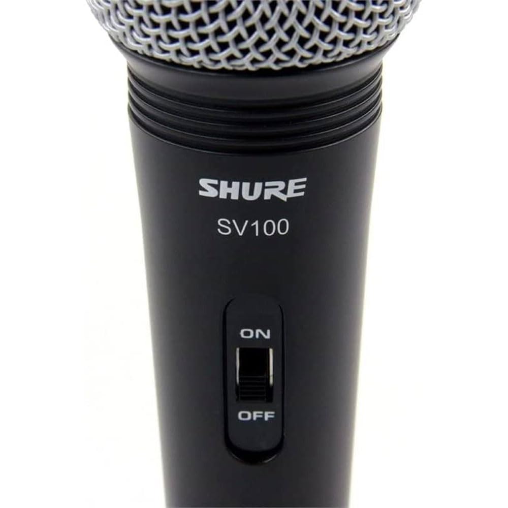 Shure SV100, Cardioid Dynamic Handheld Vocal Microphone, Wide Frequency Response, Versatile, For Karaoke, Podcast & Live Streaming, Black