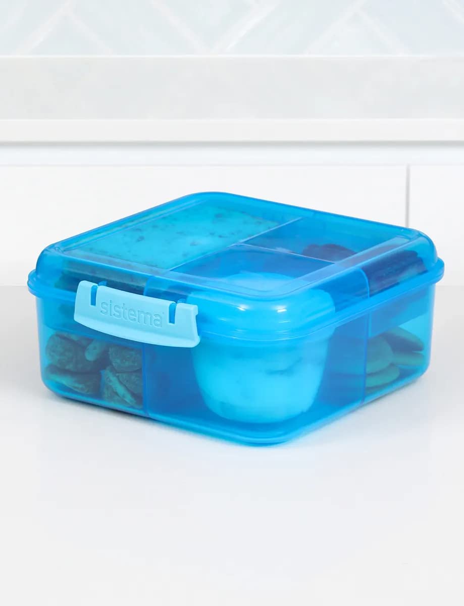 Sistema 1.25L Bento Cube Lunch Box Blue, 41685