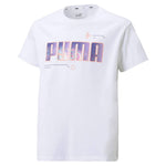 PUMA JR's ALPHA TEE G PUMA WHITE 176, White, 176