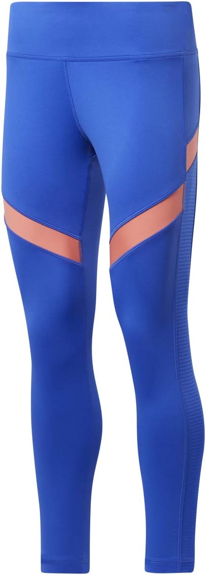 Reebok Legging femme Workout Ready Mesh, Court Blue, M