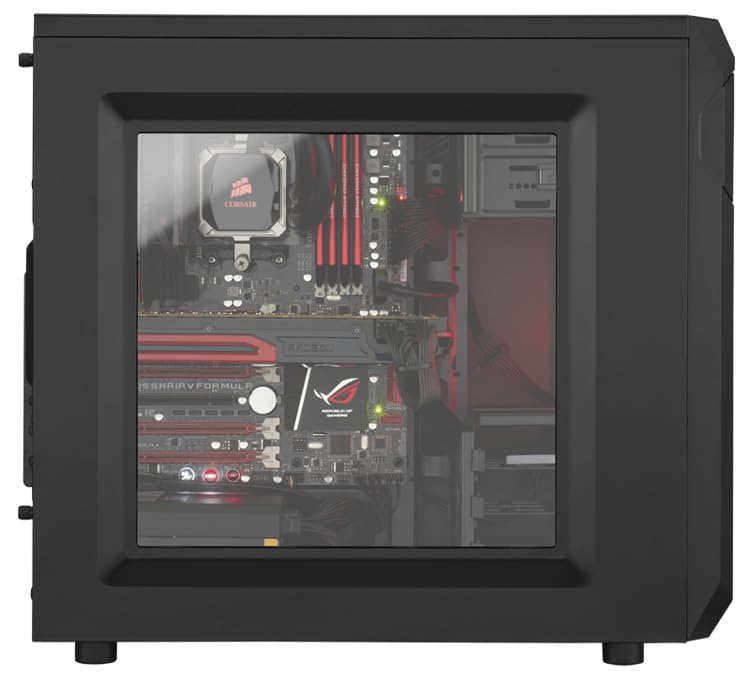 Corsair CC-9011050-WW Carbide SPEC Series SPEC-01 Aggressive Red LED Mid Tower Gaming Case, Black/Red