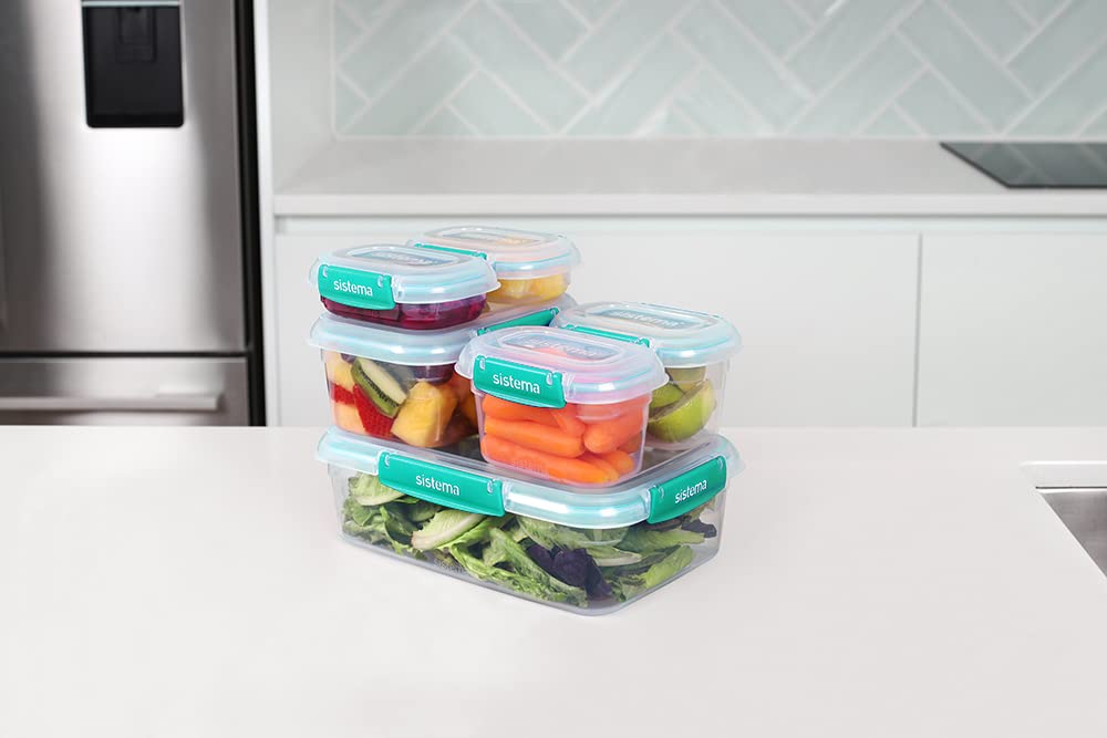 Sistema Klip IT Plus Reactangle Food Storage Box, Minty Teal