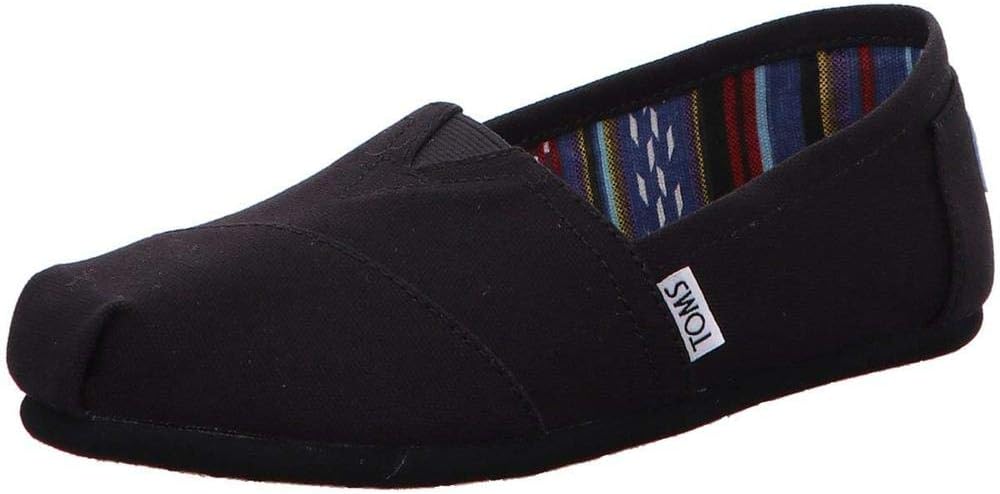 TOMS Baby Boys' Brushed Denim Youth Aliso Vulcanized Espadrilles, Black  TOMS   