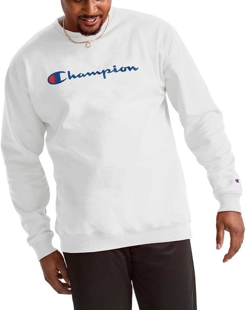 Champion mens Graphic Powerblend Fleece Crew Sweatshirt