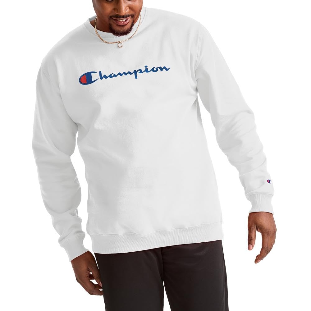 Champion mens Graphic Powerblend Fleece Crew Sweatshirt