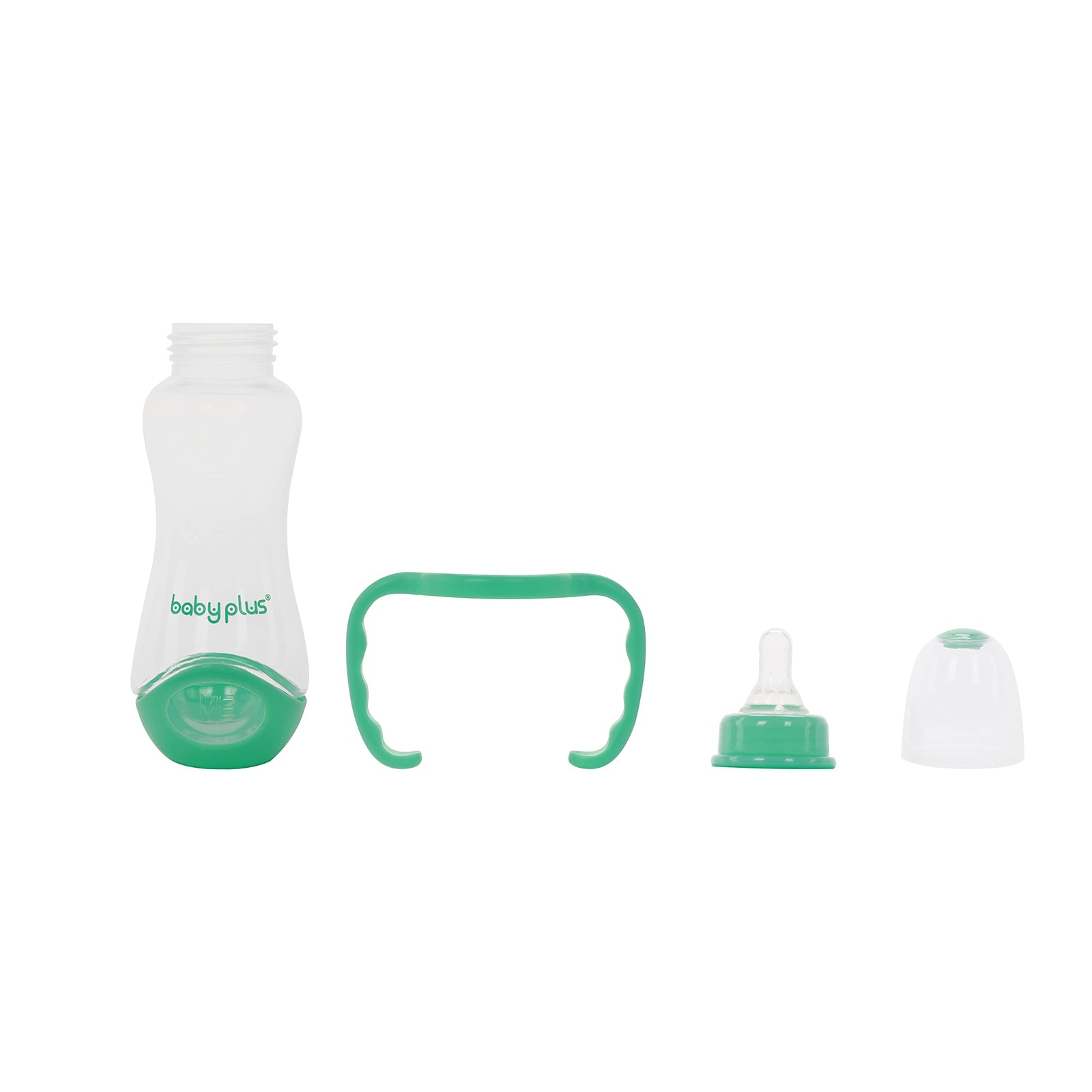 Baby Plus Feeding Bottle, For Newborn And Infant Feeding Bottle, Bpa Free, Green, 225 ml