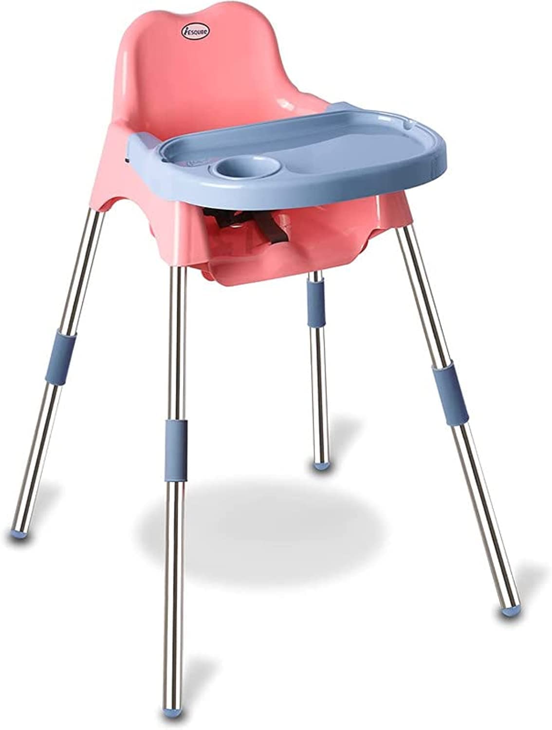 Esqube Luna Baby Feeding Chair and Kids Dining High Chair with Tray – Blue & Pink