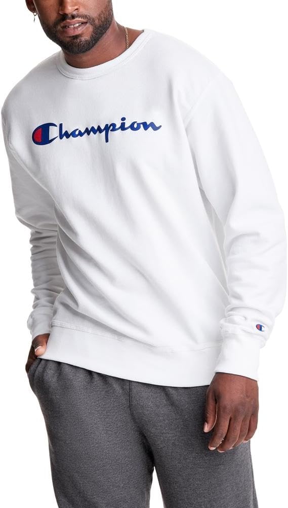 Champion mens Graphic Powerblend Fleece Crew Sweatshirt