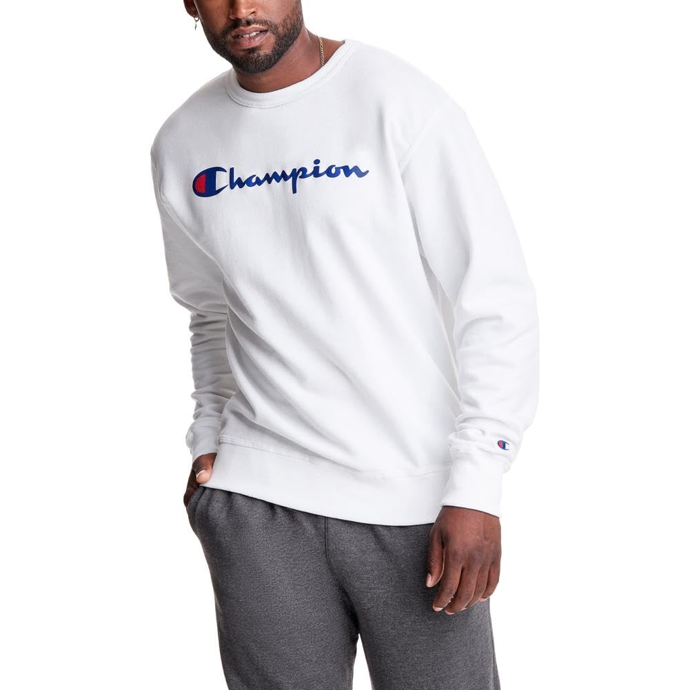 Champion mens Graphic Powerblend Fleece Crew Sweatshirt