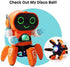 SGT-Bot Robot Pioneer - Dancing Robot Toy with Colorful Lights and Music for Boys and Girls (Orange)