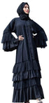 Nukhbaa Womens Abaya Made With Fine Fabric, Comes With Matching Hijab AJ1679A