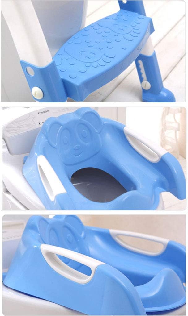 COOLBABY Potty Training Seat For Kids Toddler Toilet Potty Chair With Sturdy Non-Slip Step Stool Ladder Comfortable Handles And Splash Guard Foldable Toilet Seat For Boys And Girls