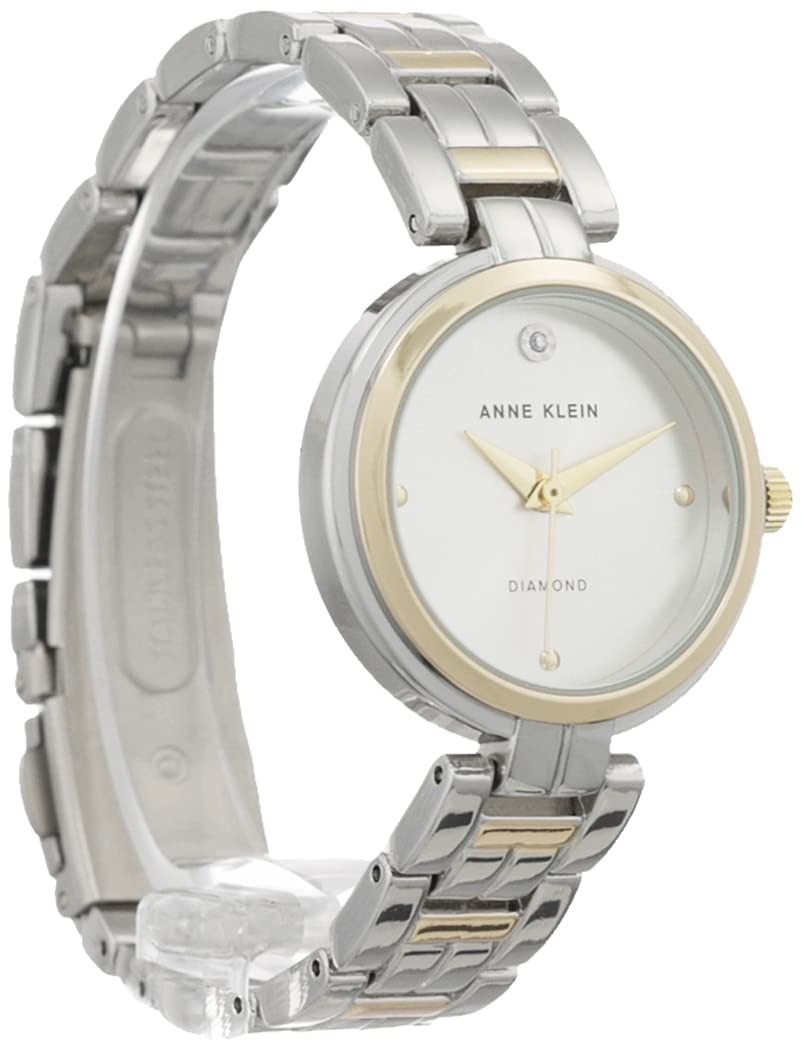 Anne Klein Women's Genuine Diamond Dial Bracelet Watch - Silver