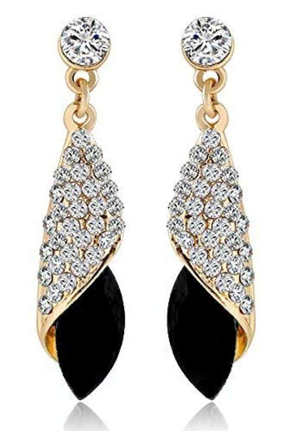 Shining Diva Fashion AAA 18k Gold Plated Crystal Earrings For Women & Girls