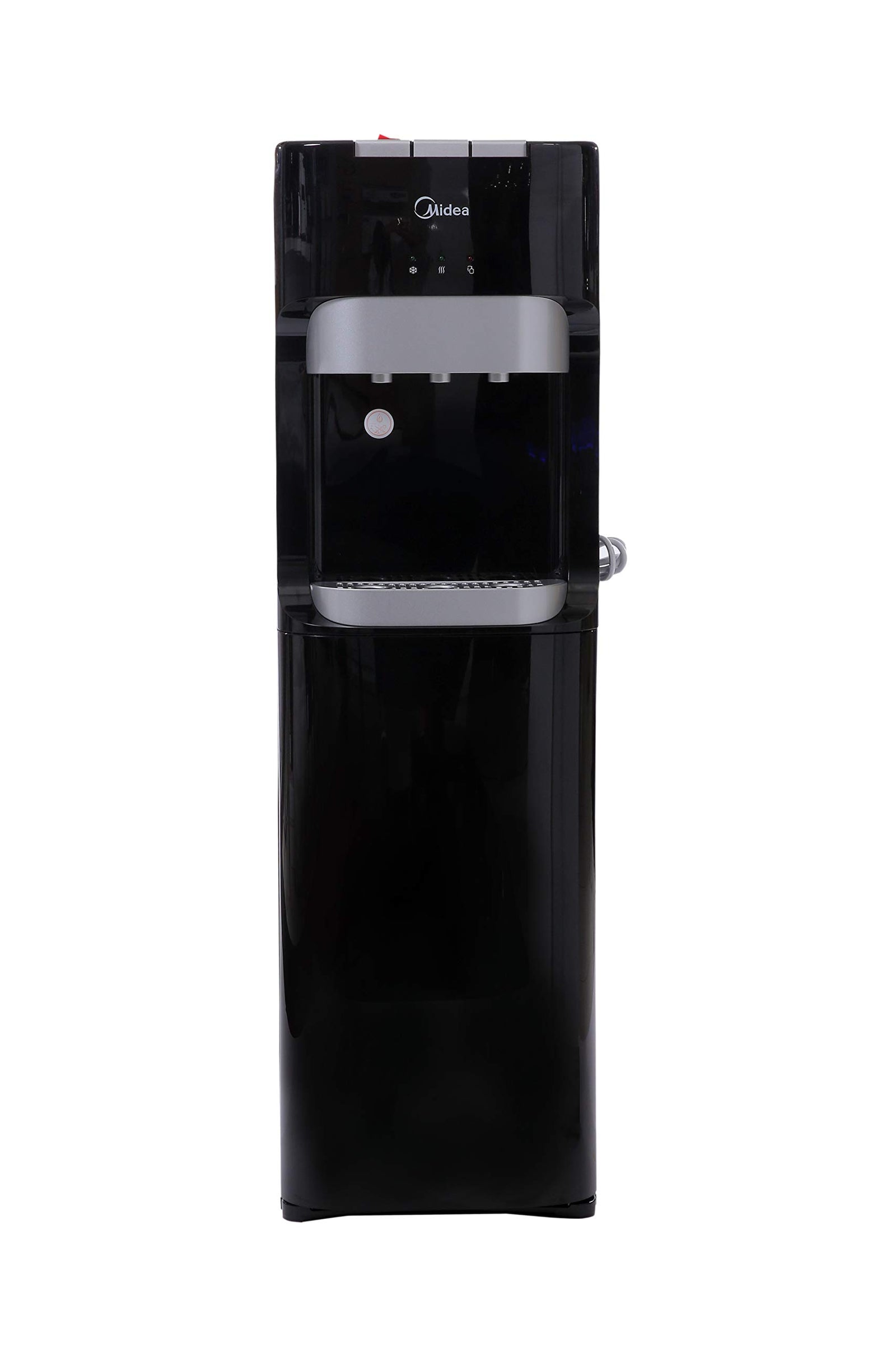 Midea Water Dispenser, Bottom Loading, Hot Cold And Ambient Temperature, Ice Cold Technology, Empty Bottle Indicator, Floor Standing, Child Safety lock, Best for Home, Office & Pantry, Black, YL1633S