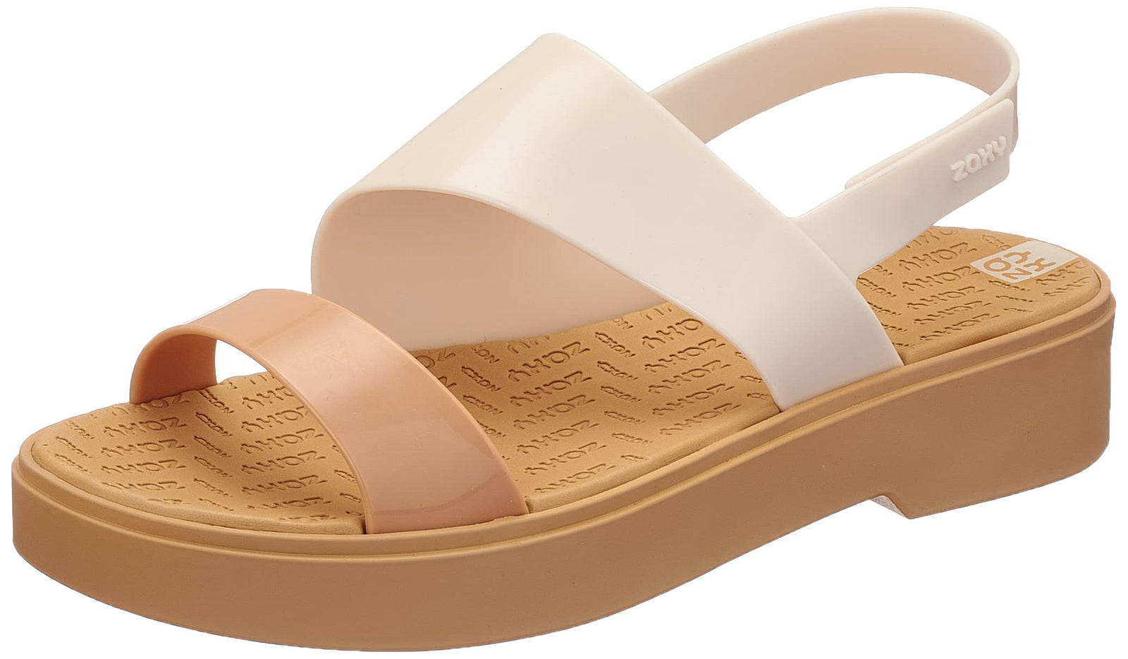 Zaxy back flatform sandal nude rubber flip flop for women