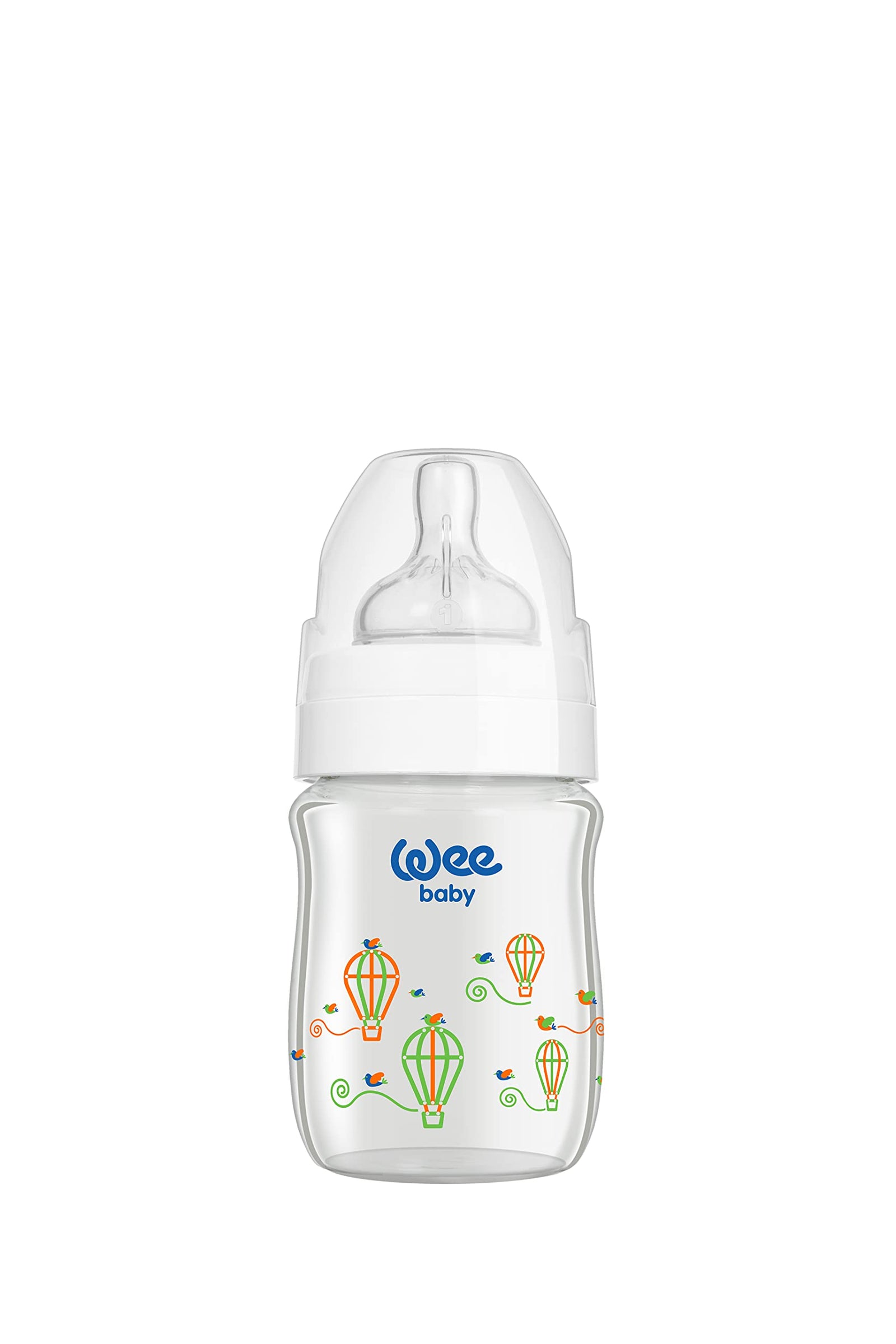 Wee Baby 140 Classic Plus Glass Bottle 180ml Blue