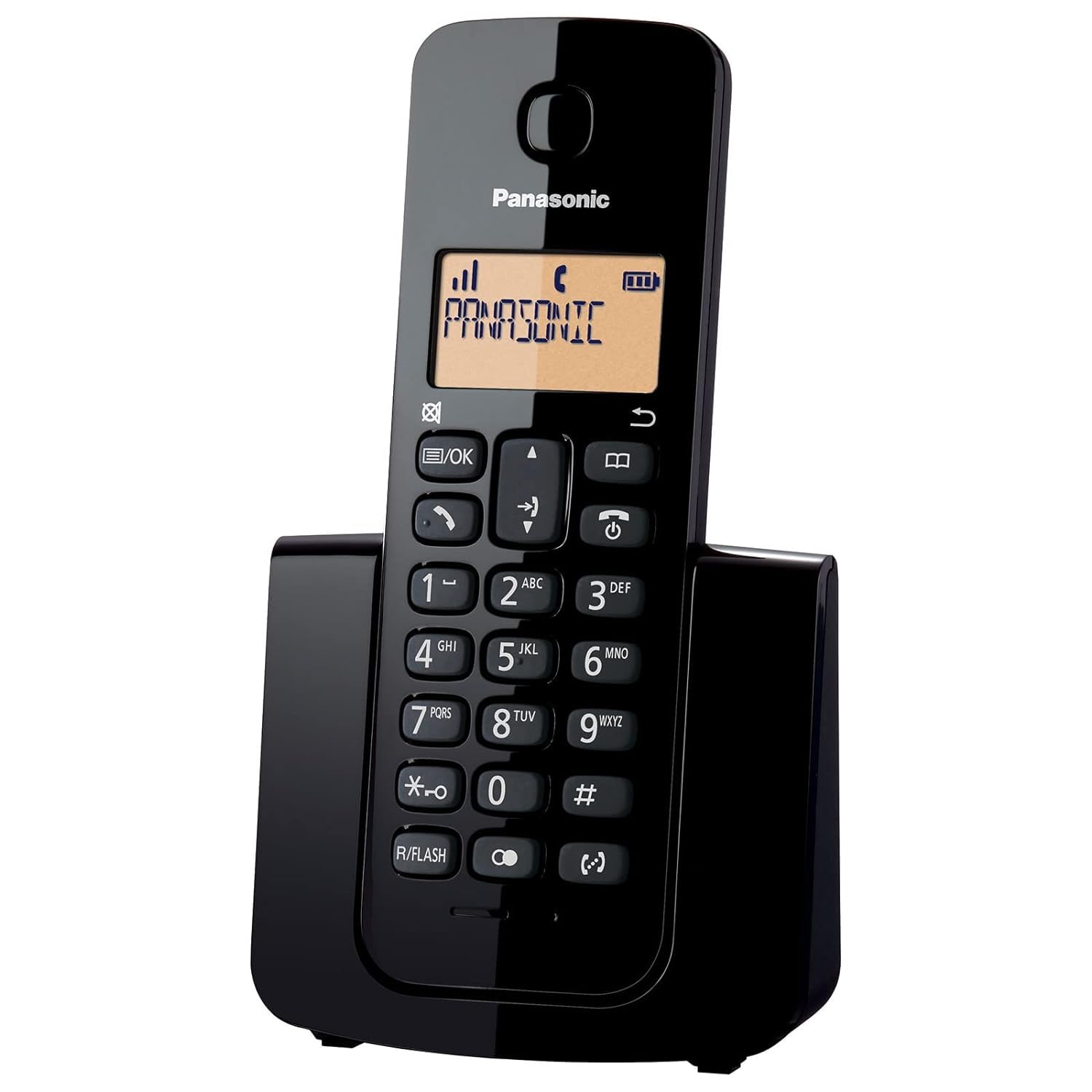 Panasonic Digital Cordless Phone with Caller ID Single Handset, UAE Certified, Black, KX TGB110UE1